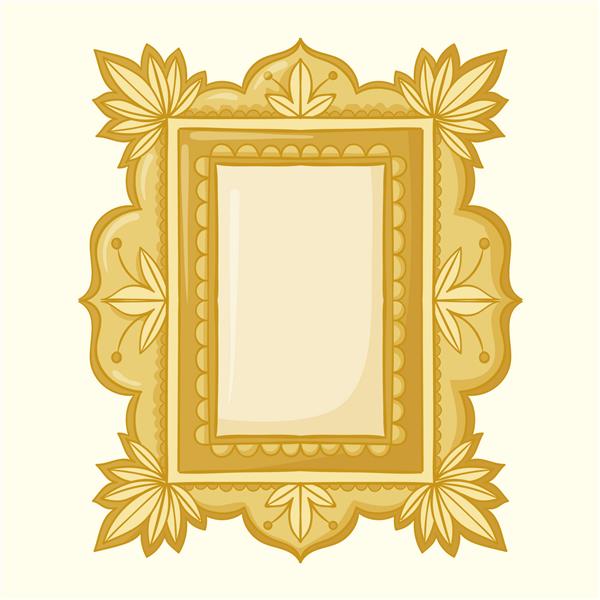 قاب طلایی طراحی شده با دست