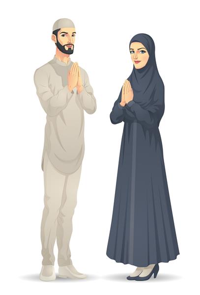 زن و مرد مسلمان سلام می کنند
