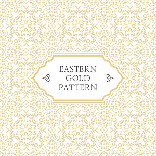 قاب طلای شرقی طرح عربی