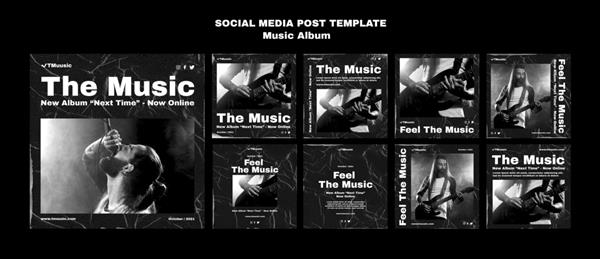 مجموعه پست های شبکه های اجتماعی آلبوم موسیقی