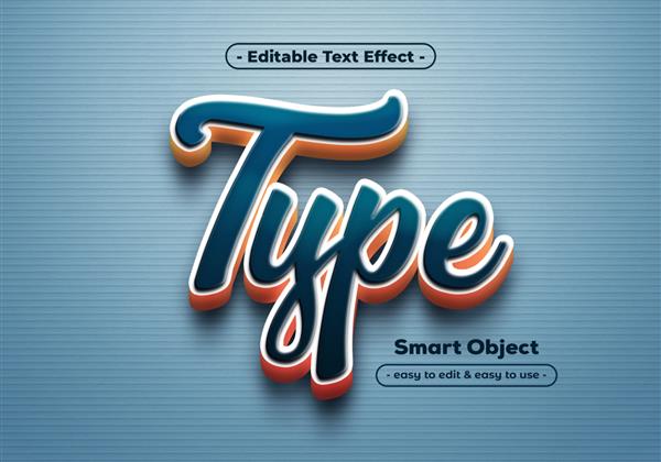 Type text style effect