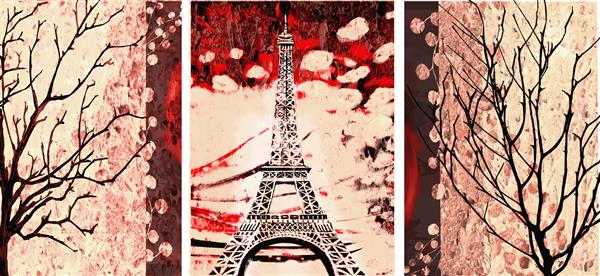 مجموعه نقاشی های رنگ روغن طراحان دکوراسیون داخلی هنر انتزاعی مدرن روی بوم پاریس