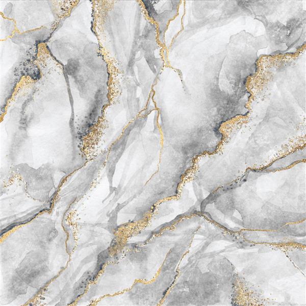 پس زمینه انتزاعی بافت خلاقانه سنگ مرمر سفید با رگه های طلایی تصویر مرمریت مد سنگ مصنوعی سطح مرمری