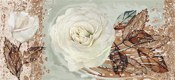 مجموعه نقاشی های رنگ روغن طراحان دکوراسیون داخلی هنر انتزاعی مدرن روی بوم مجموعه نقاشی با گل رز