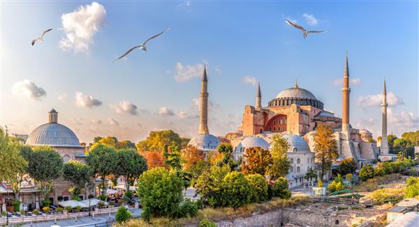 منظره ای زیبا از ایاصوفیه در استانبول ترکیه