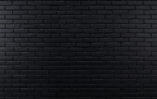پس زمینه دیوار آجری سیاه بافت سنگ تیره فضای کپی خالی الگوی انتزاعی دیوار آجری سیاه رندر سه بعدی