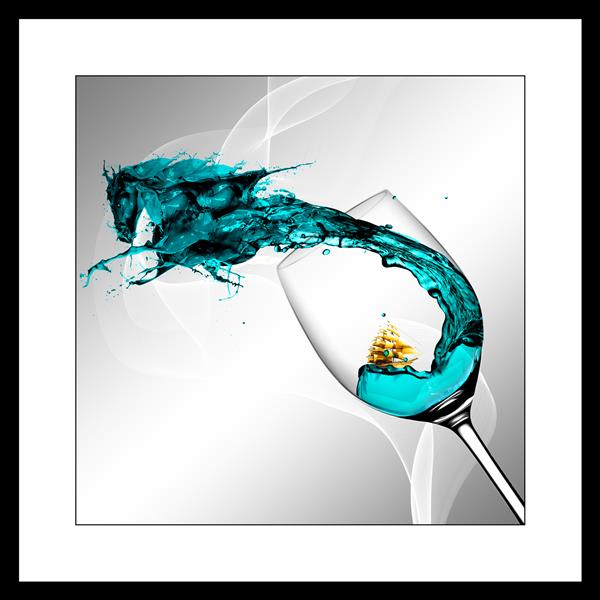 تصویر پس زمینه سه بعدی طرح تزئینی شیشه شراب زیبا الگوی گرافیکی آثار هنری مدرن
