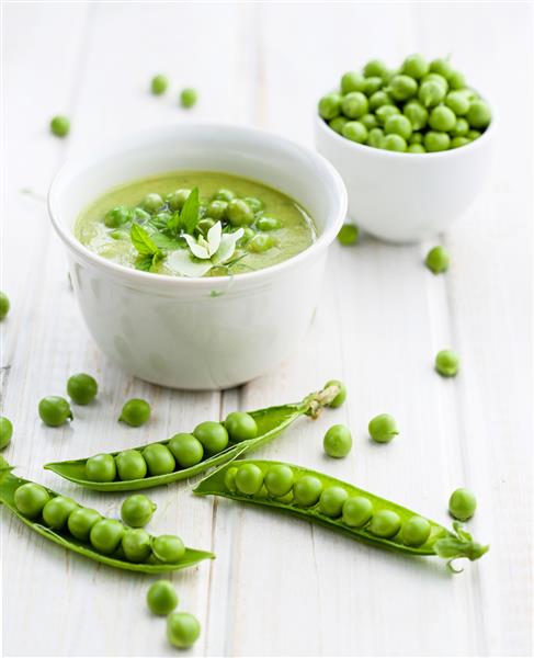 سوپ خامه ای نخود سبز