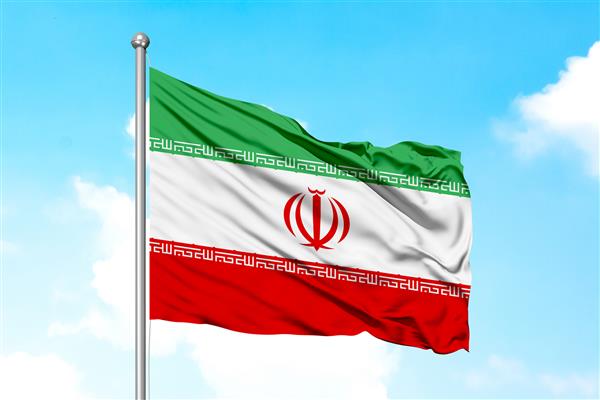 پرچم ایران در پس زمینه خاکستری