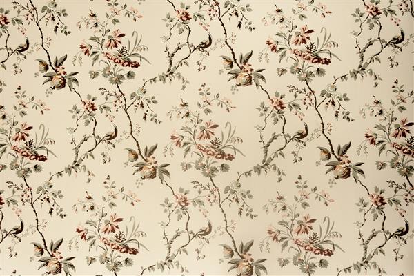 کاغذ دیواری قدیمی الگوی گل قرن 18