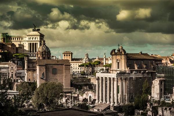 خرابه های رومی در رم فروم ایتالیا