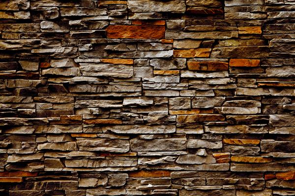 دیوار آجری قدیمی از یک سنگ صاف