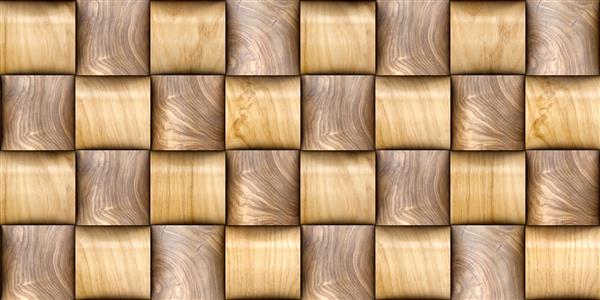پانل های سه بعدی حصیری چوبی جنس چوب بلوط و مهره بافت واقعی بدون درز با کیفیت بالا