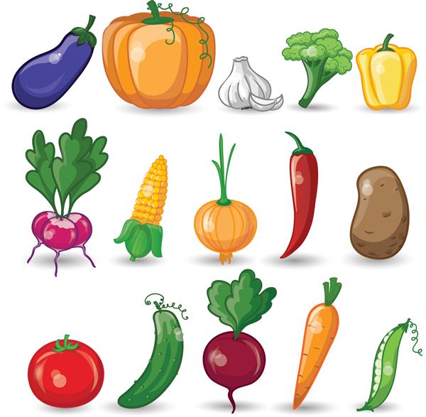 کارتون سبزیجات و میوه جات