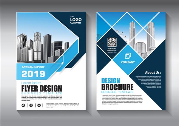 الگوی وکتور انتزاعی تجاری طراحی بروشور طرح بندی مدرن جلد گزارش سالانه پوستر بروشور در A4 با مثلث های رنگارنگ اشکال هندسی برای فناوری علم بازار با پس زمینه روشن