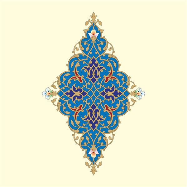 زیور گل عربی طراحی سنتی اسلامی