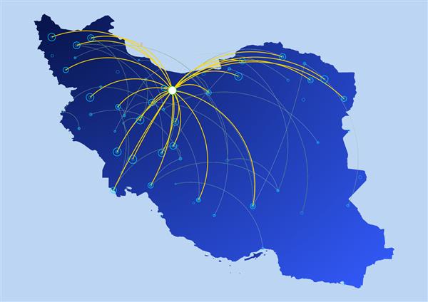 نقشه مفهومی ایران تصویر ایران برای اینترنت یا نوآوری یا فناوری فایل برای ویرایش دیجیتال و چاپ در هر اندازه مناسب است