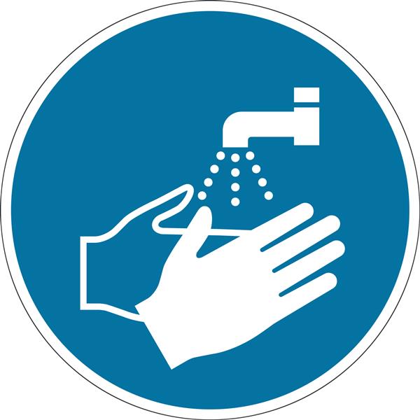 علامت اجباری دستان خود را بشویید eps 10