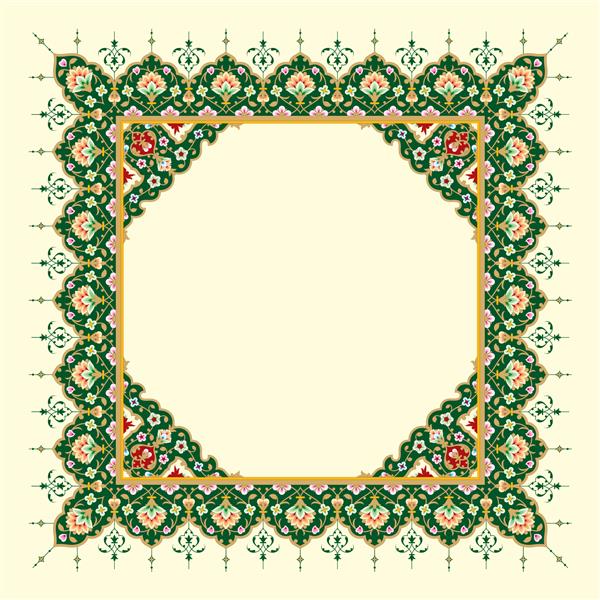 قاب سنتی مراکشی اخرایی سبز سفید روی قرمز پیشینه اسلامی عربی سنتی الگوی متن شما