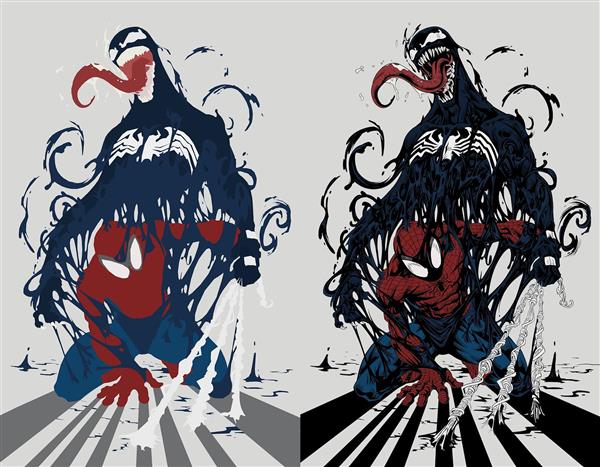ونوم و مرد عنکبوتی نقاشی دیجیتال