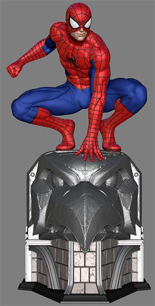 مجسمه مرد عنکبوتی پوستر کارتونی