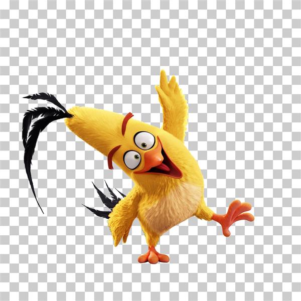 نقاشی دیجیتال پرنده زرد شاد