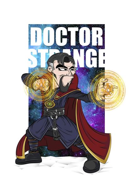 پوستر کارتونی دکتر استرنج در انتقام جویان