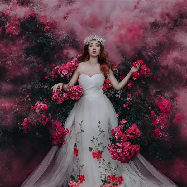 عروس زیبا ملکه گل های رز