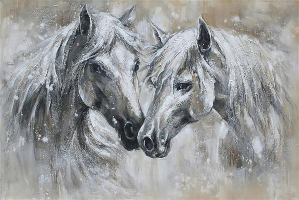 نقاشی اسب های اصیل عاشق
