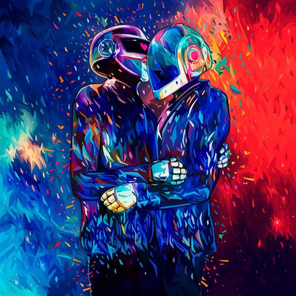 آغوش زوج آبی اثر هنری