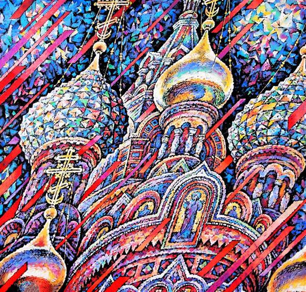 کاخ کرملین مسکو نقاشی رنگارنگ