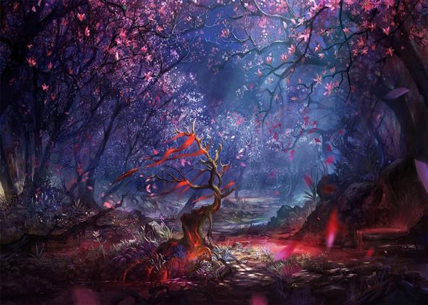 جنگل در شب اثر هنری