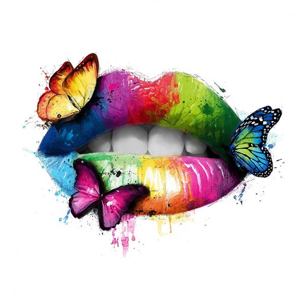 لب رنگارنگ و پروانه های زیبا