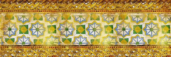 کاشی کاری طلایی به سبک ایرانی