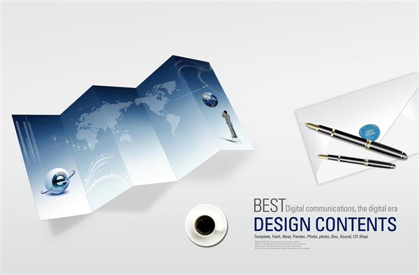 قالب لایه باز بروشور و کاتالوگ کسب و کار بهترین محتوای طراحی