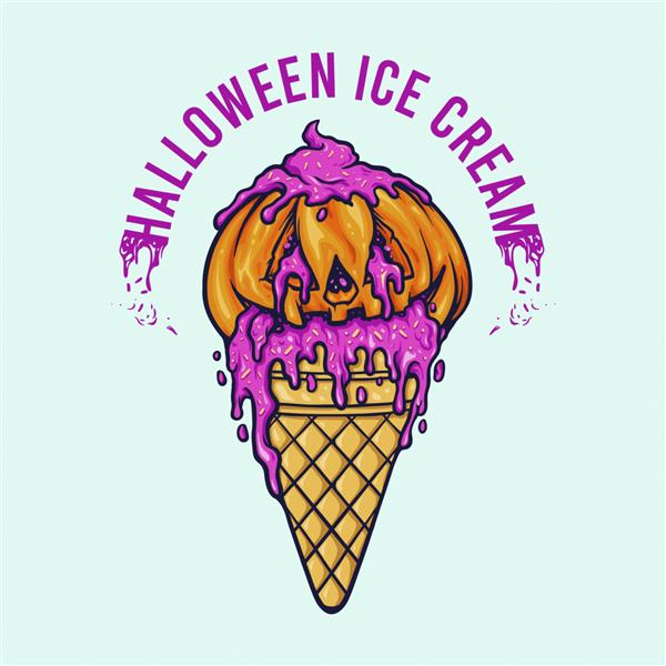 بستنی کدو حلوایی هالووین