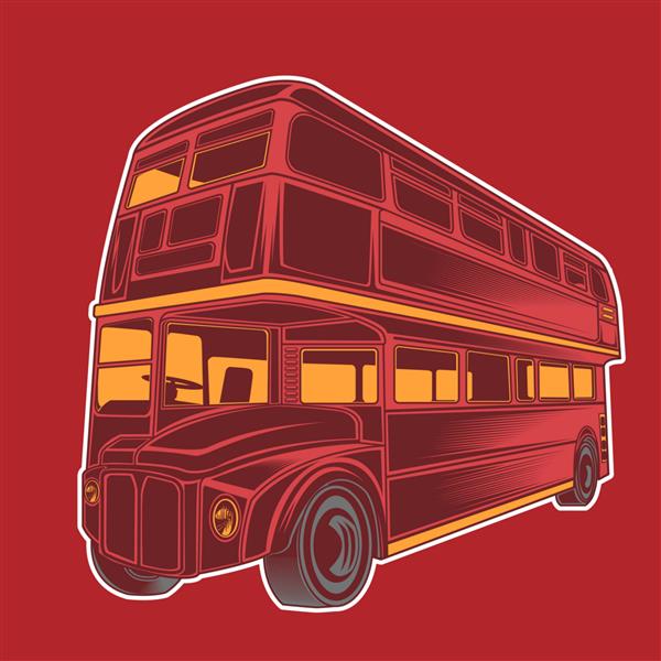 تصویر اتوبوس قرمز