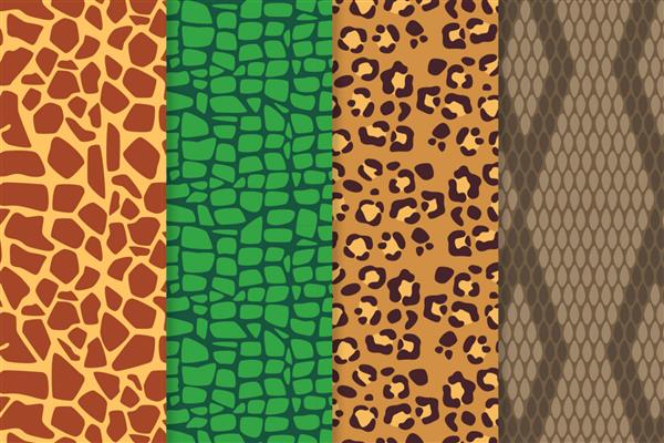 الگوهای مختلف چاپ حیوانات مدرن