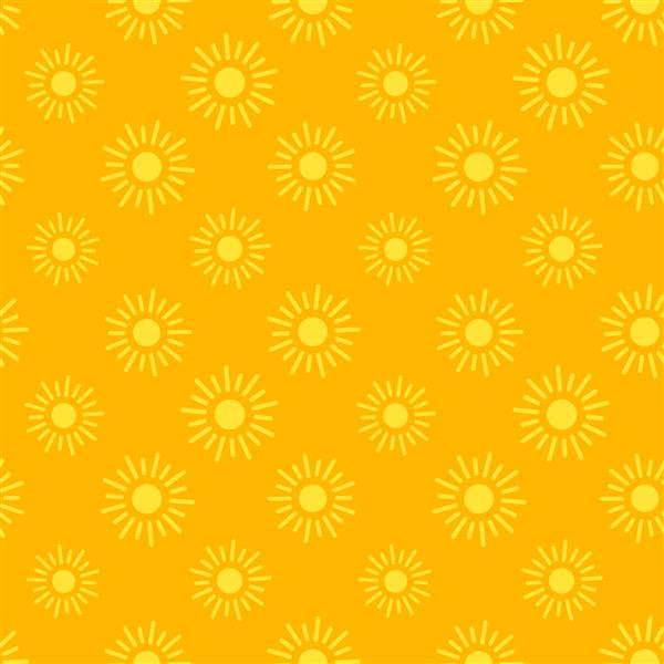 الگوی بدون درز نمادهای خورشید تخت برای پس‌زمینه برنامه‌ها و وب‌سایت‌ها