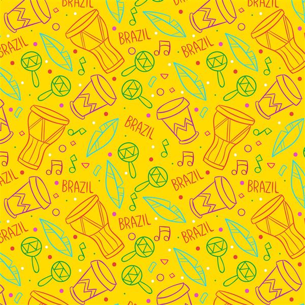 الگوی کارناوال برزیلی زرد