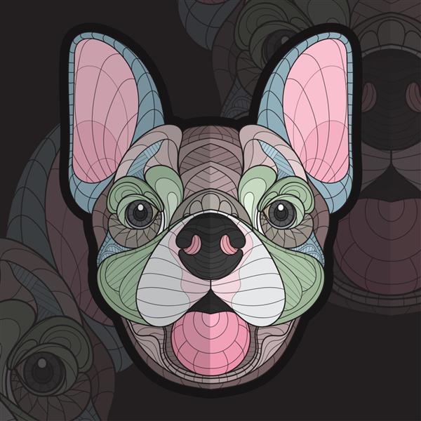 تصویر رنگ آمیزی حیوانات تلطیف شده از توله سگ