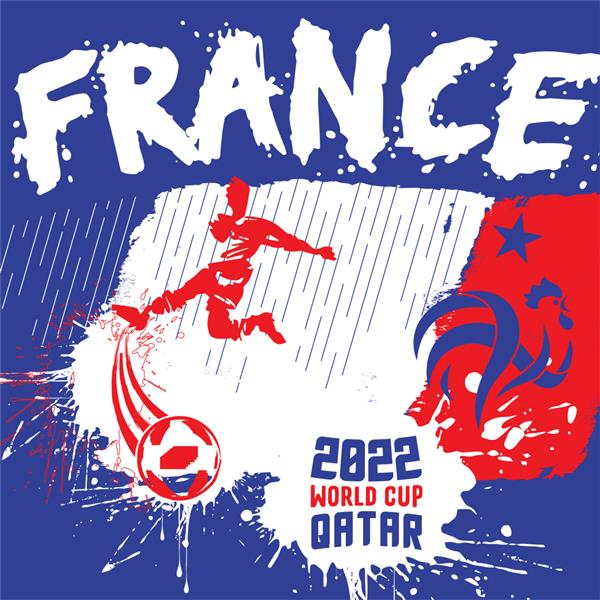 تصویر پوستر فوتبال فرانسه برای طراحی جام جهانی 2022 قطر