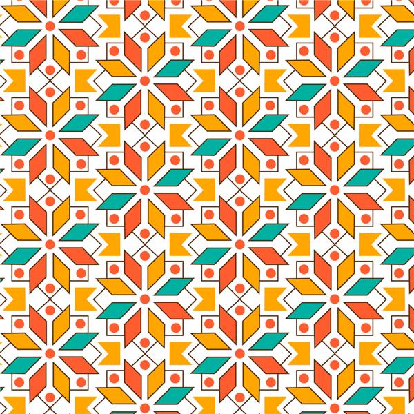 طرح مسطح الگوی خلاقانه عربی