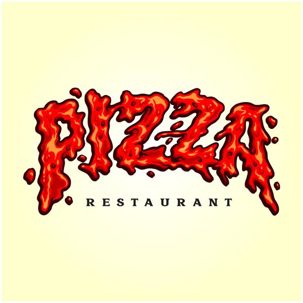 تصاویر وکتور رستوران فست فود پیتزا را برای لوگوی کار خود تی شرت کالای طلسم برچسب ها و طرح های برچسب پوستر کارت تبریک تبلیغاتی شرکت تجاری یا مارک ها متن کنید