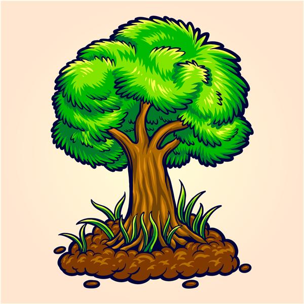 روز درختکاری را جشن بگیرید تصاویر وکتور درختان سبز برای لوگوی کار خود برچسب تیشرت کالا و طرح برچسب کارت پستال کارت تبریک تبلیغاتی شرکت تجاری یا مارک
