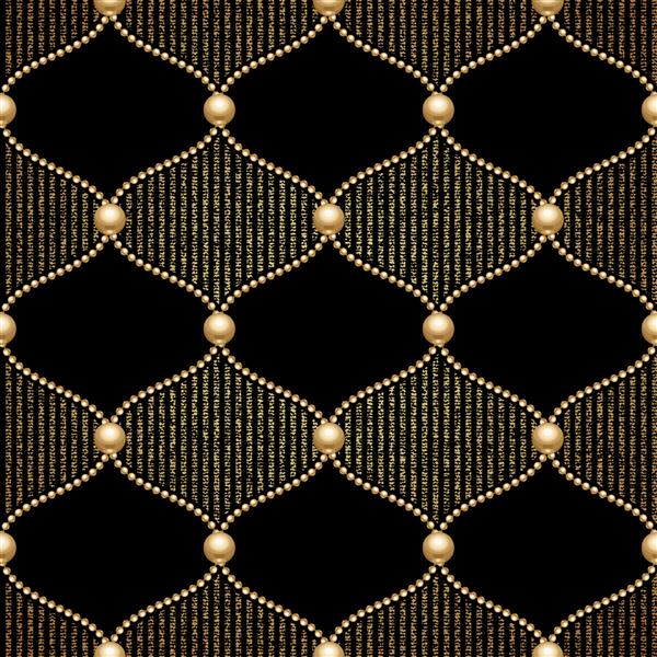 الگوی بدون درز شبکه ای زنجیره ای طلایی