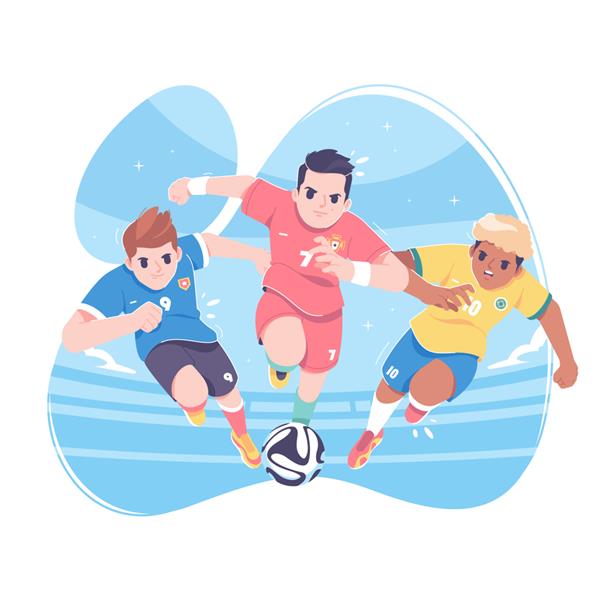 طراحی تصویرسازی فوتبال جام جهانی