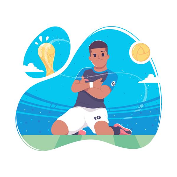 تصویر نمادین بازیکن فوتبال فرانسوی