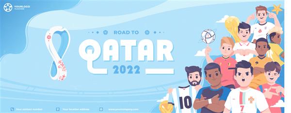 طراحی قالب بنر جام جهانی 2022 قطر