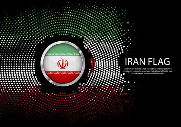 الگوی گرادیان نیمه‌تون پس‌زمینه پرچم ایران